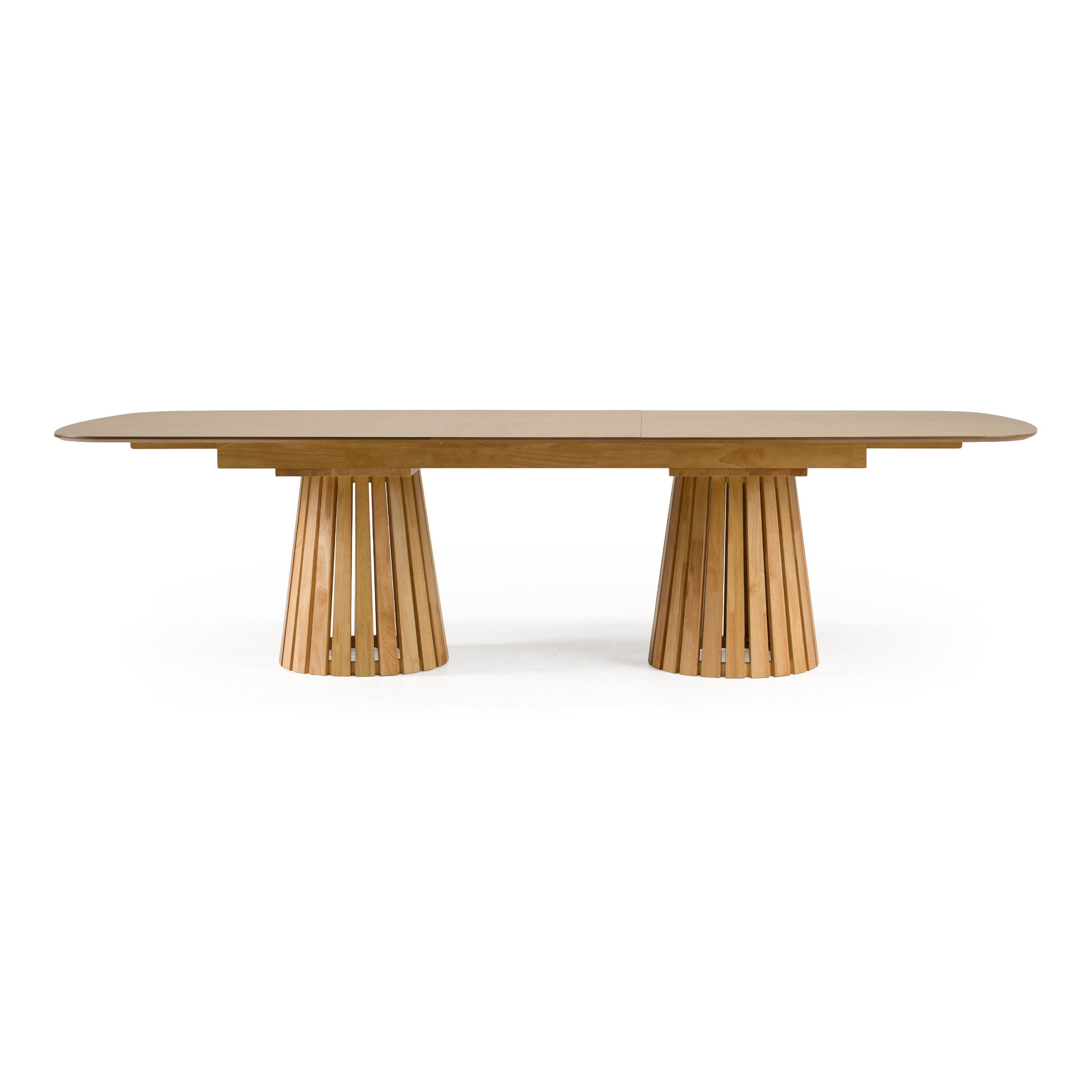 Truman - Mid-Century Modern Natural Oak Extendable Dining Table - image 4