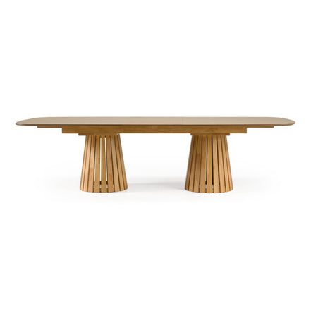Truman - Mid-Century Modern Natural Oak Extendable Dining Table - image 4