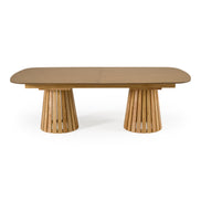 Truman - Mid-Century Modern Natural Oak Extendable Dining Table - image 5