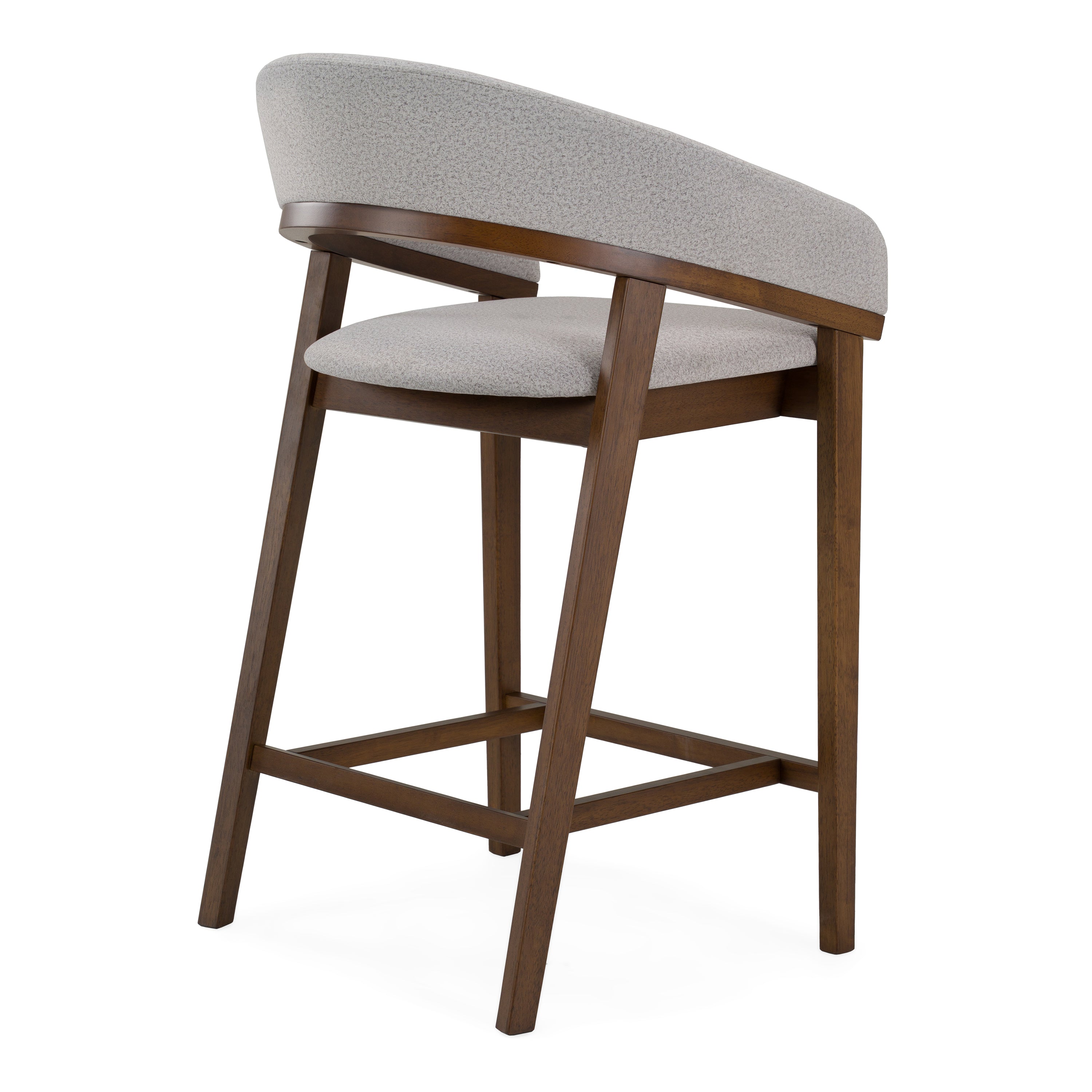 Truman - Mid-Century Modern Grey + Walnut Counter Chair (Set of 2) - image 3