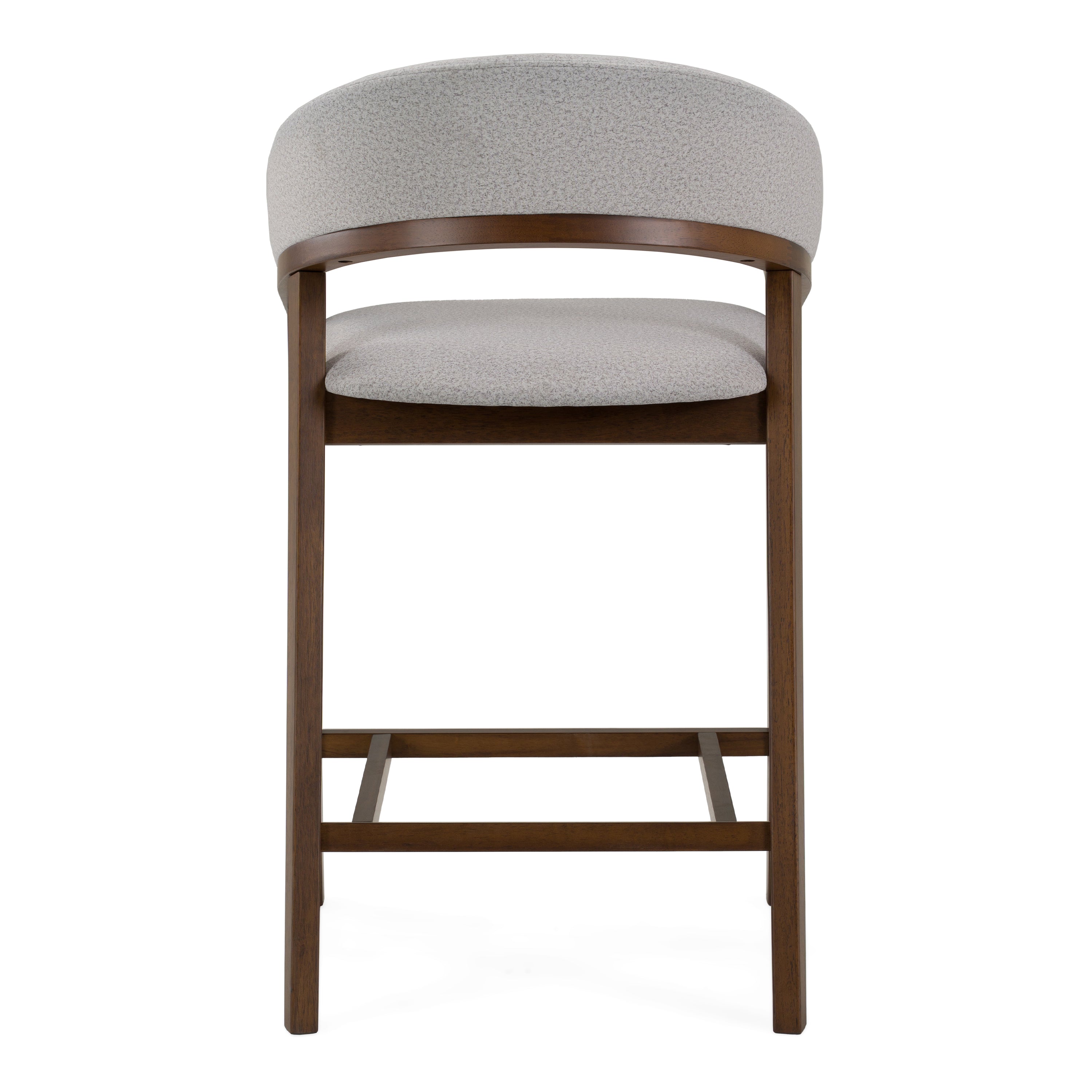 Truman - Mid-Century Modern Grey + Walnut Counter Chair (Set of 2) - image 4
