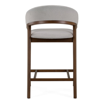 Truman - Mid-Century Modern Grey + Walnut Counter Chair (Set of 2) - image 4