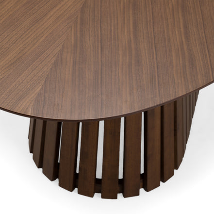 Truman - Mid-Century Modern Walnut Oval Dining Table - image 4