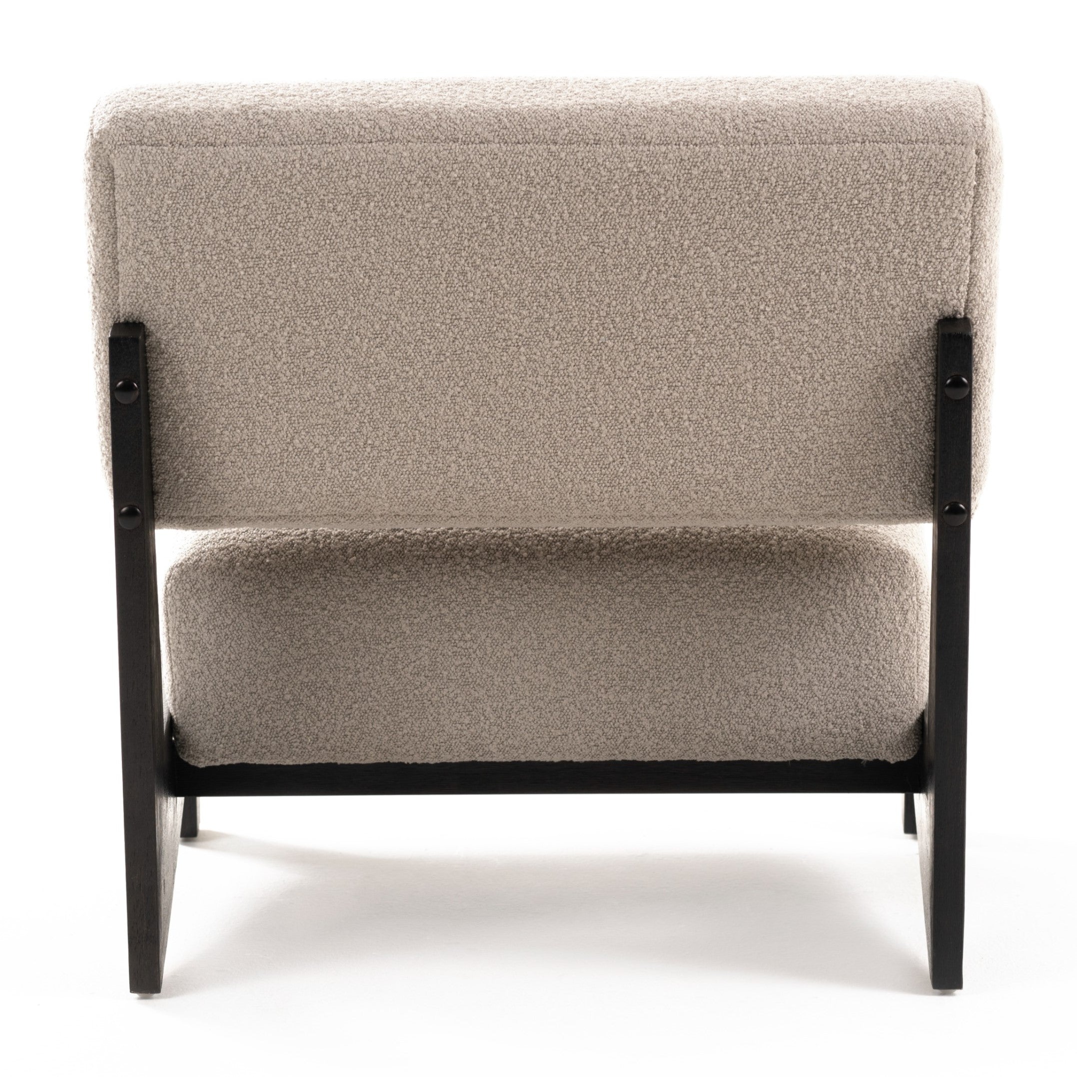 Tucker - Mid-Century Modern Light Grey Fabric + Black Walnut Accent Chair - image 4