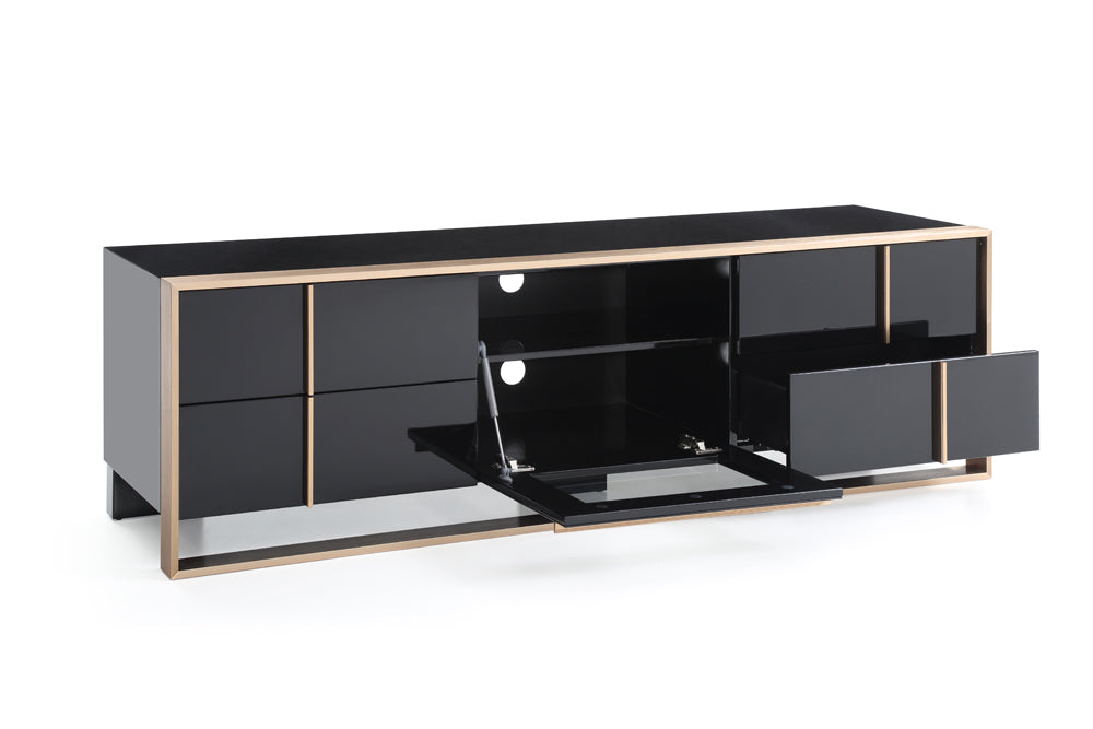 Cartier Modern Black & Rosegold TV Stand - image 4