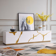 Aspen Modern White & Gold TV Stand - image 4