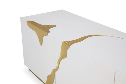 Aspen Modern White & Gold TV Stand - image 2