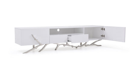 Legend 79"-Wide Modern White TV Stand - image 2