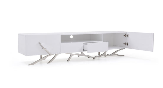 Legend 79"-Wide Modern White TV Stand - image 2