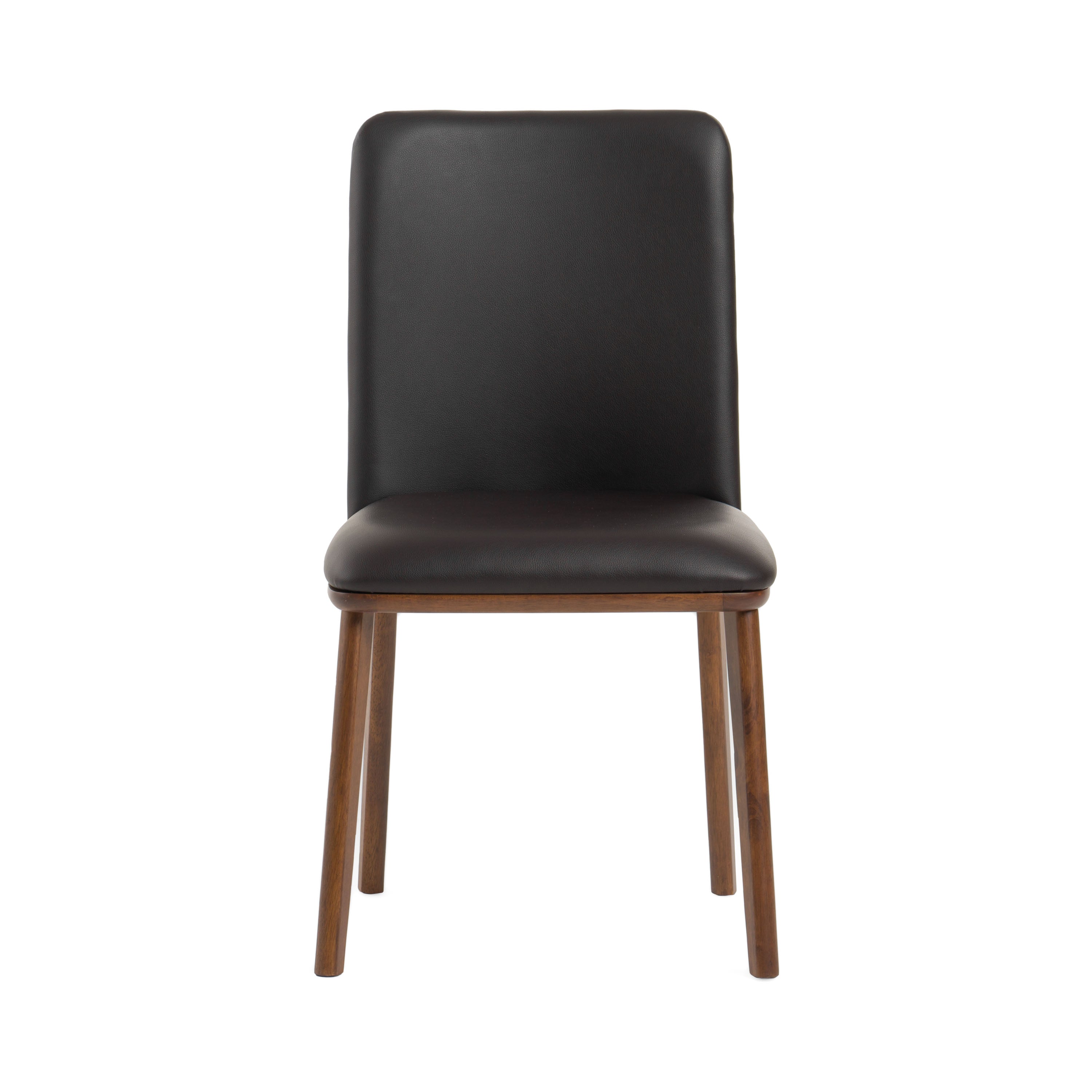 Utah - Modern Walnut and Brown Eco-Leather Dining Chair- Set of 2 - image 4