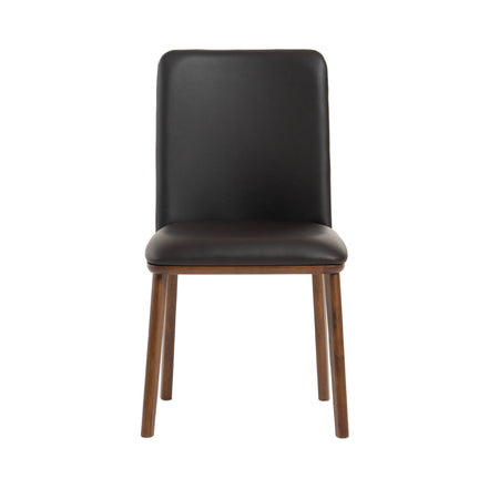Utah - Modern Walnut and Brown Eco-Leather Dining Chair- Set of 2 - image 4