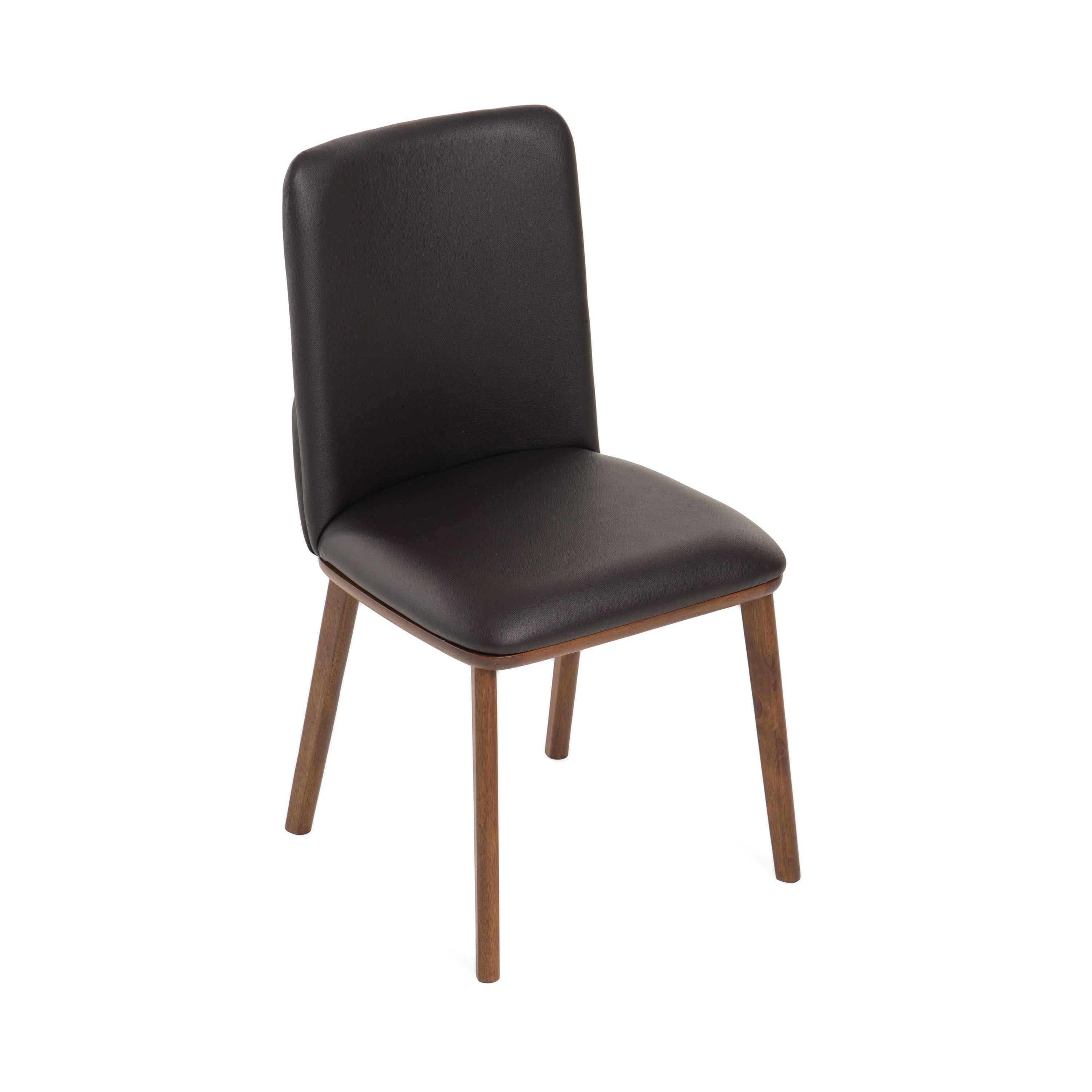 Utah - Modern Walnut and Brown Eco-Leather Dining Chair- Set of 2 - image 5