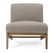 Vance - Modern Sand Fabric + Wood Accent Chair
