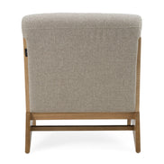 Vance - Modern Sand Fabric + Wood Accent Chair - image 3