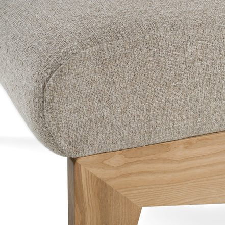 Vance - Modern Sand Fabric + Wood Accent Chair - image 4