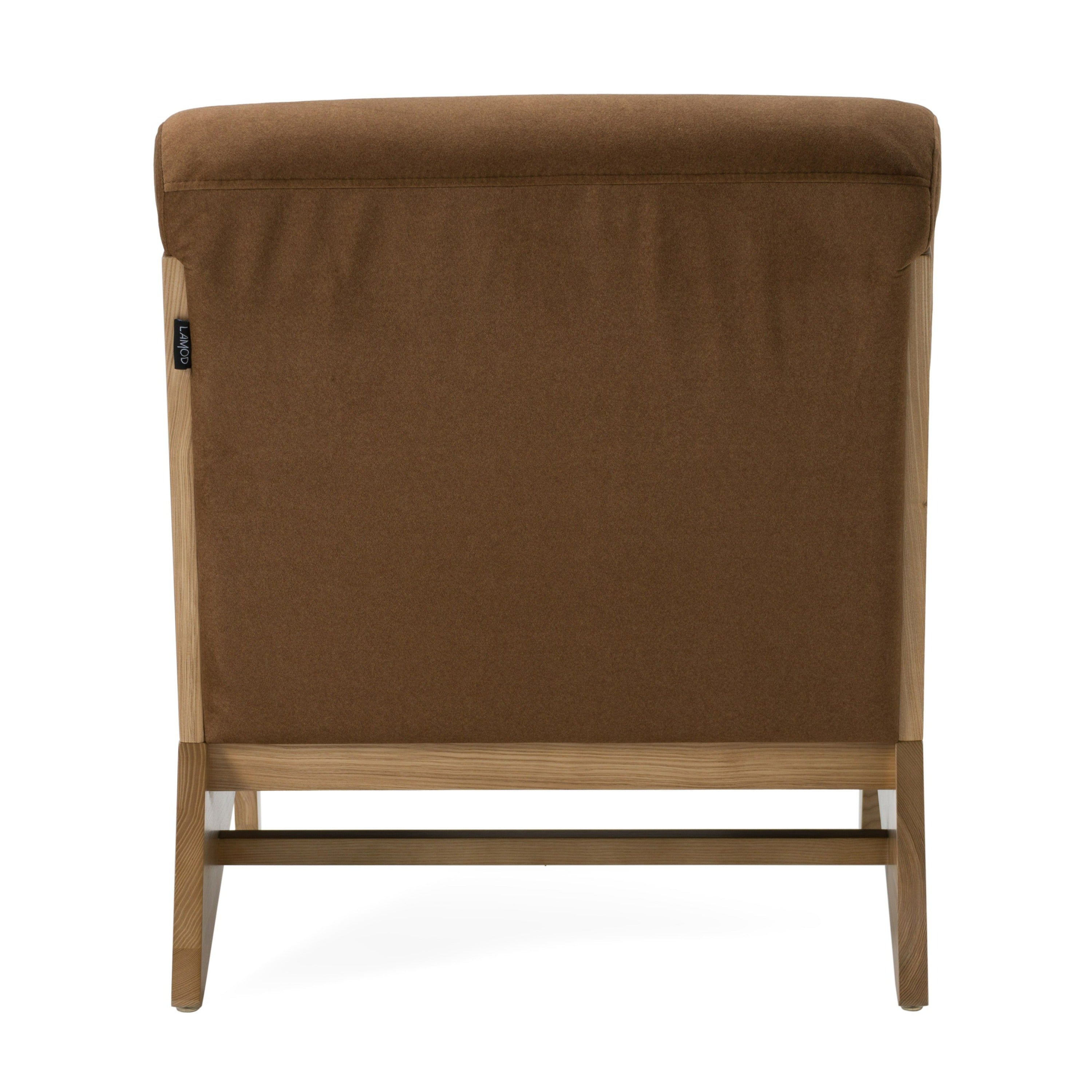 Vance - Modern Brown Fabric + Wood Accent Chair - image 2