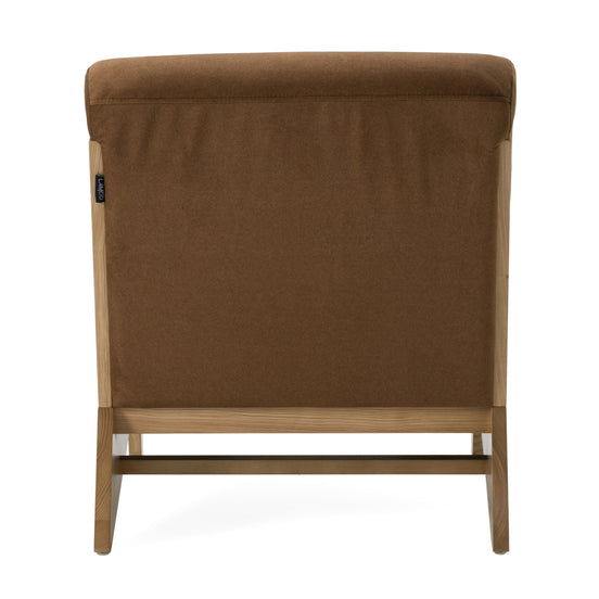 Vance - Modern Brown Fabric + Wood Accent Chair - image 2