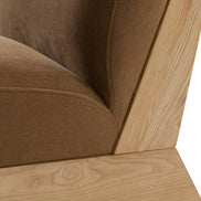 Vance - Modern Brown Fabric + Wood Accent Chair - image 3
