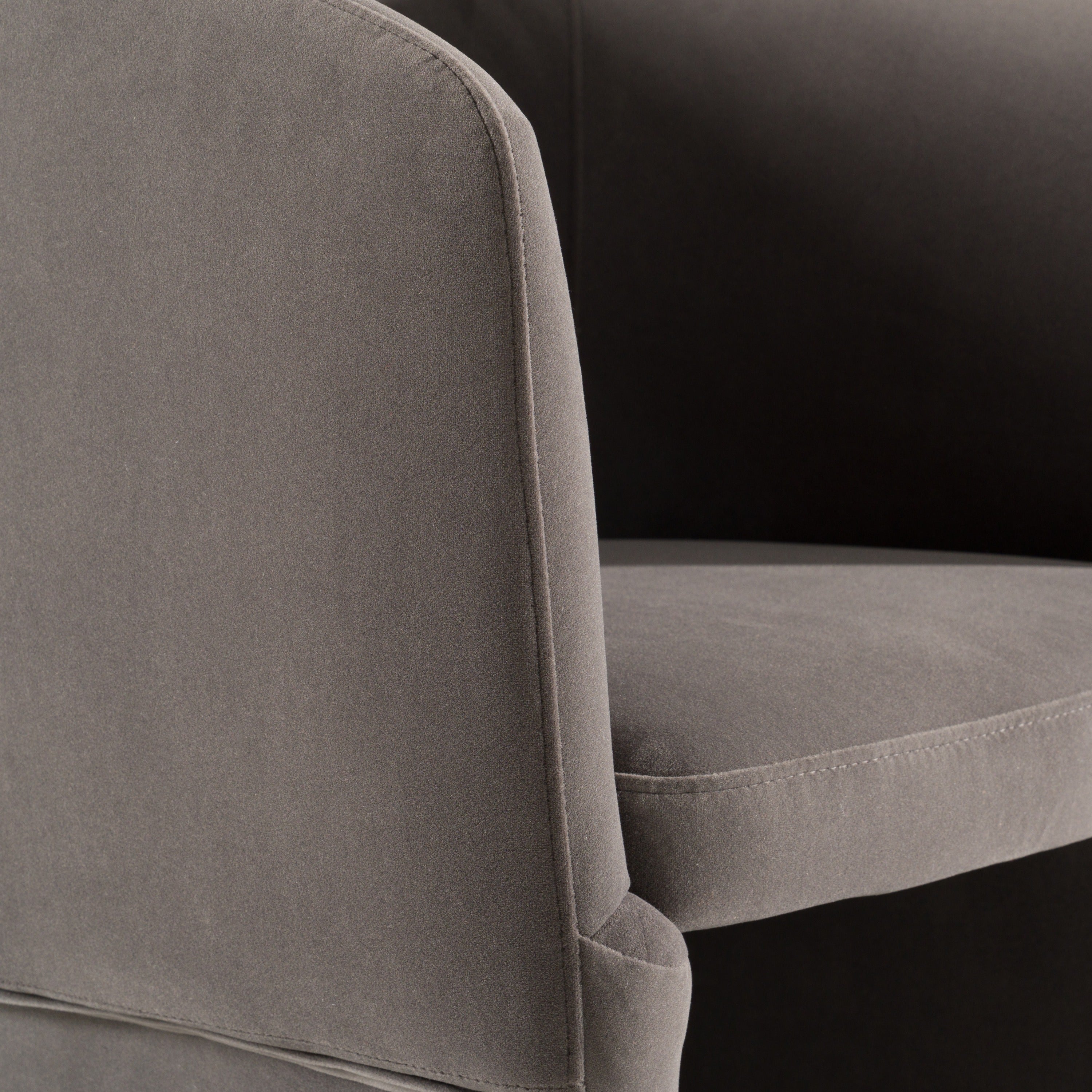 Vassar - Modern Grey Velvet Dining Chair - image 4