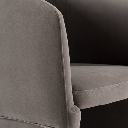 Vassar - Modern Grey Velvet Dining Chair - image 4