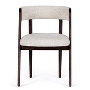 Vegas - Modern Cream Fabric + Walnut Oak Dining Chair (Set of 2) - image 4