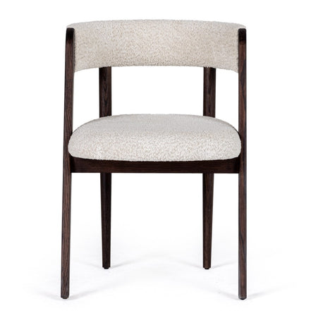 Vegas - Modern Cream Fabric + Walnut Oak Dining Chair (Set of 2) - image 4
