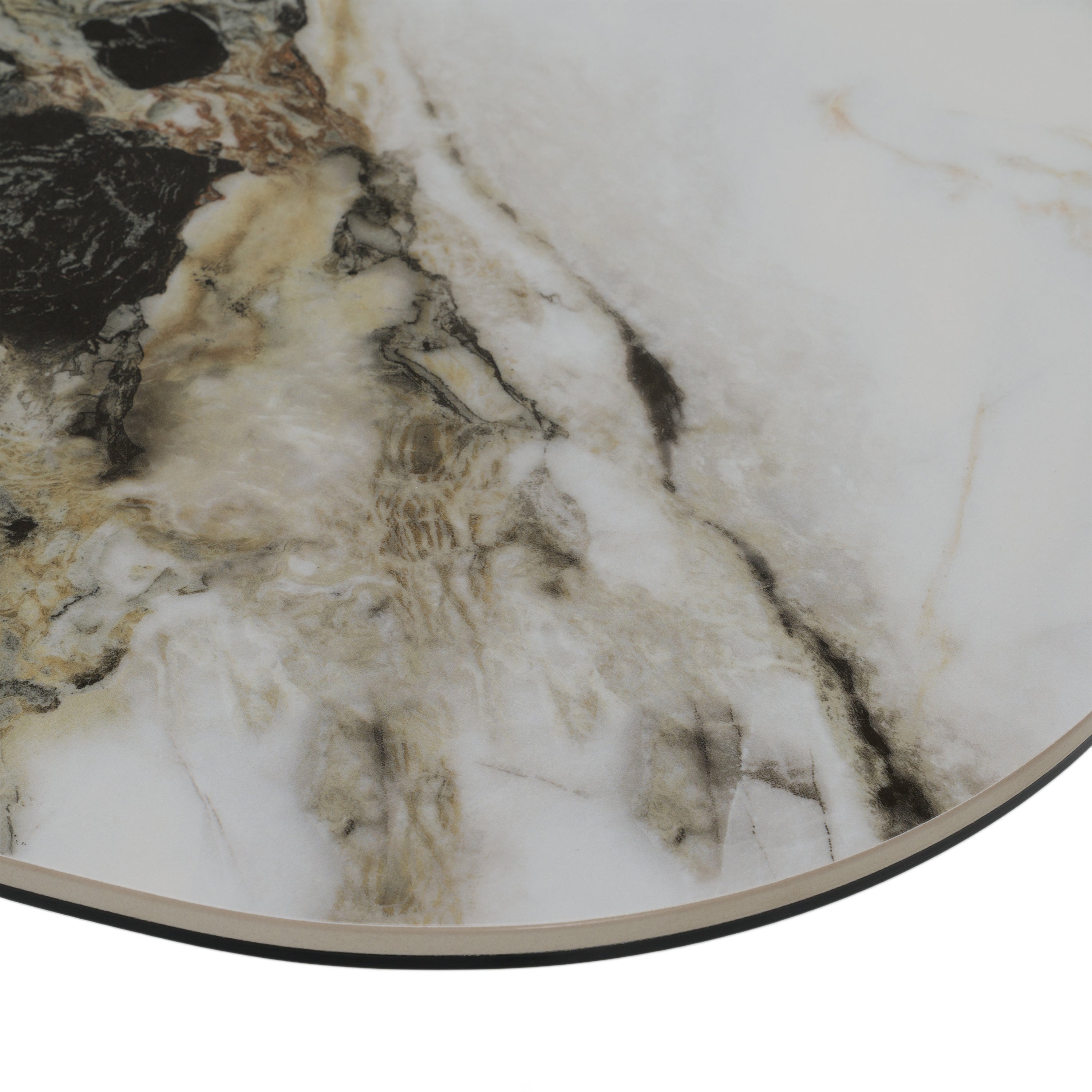 Vela - Modern Ceramic + Brass Dining Table - image 5