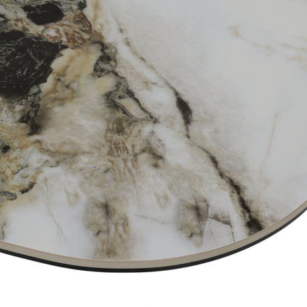 Vela - Modern Ceramic + Brass Dining Table - image 5