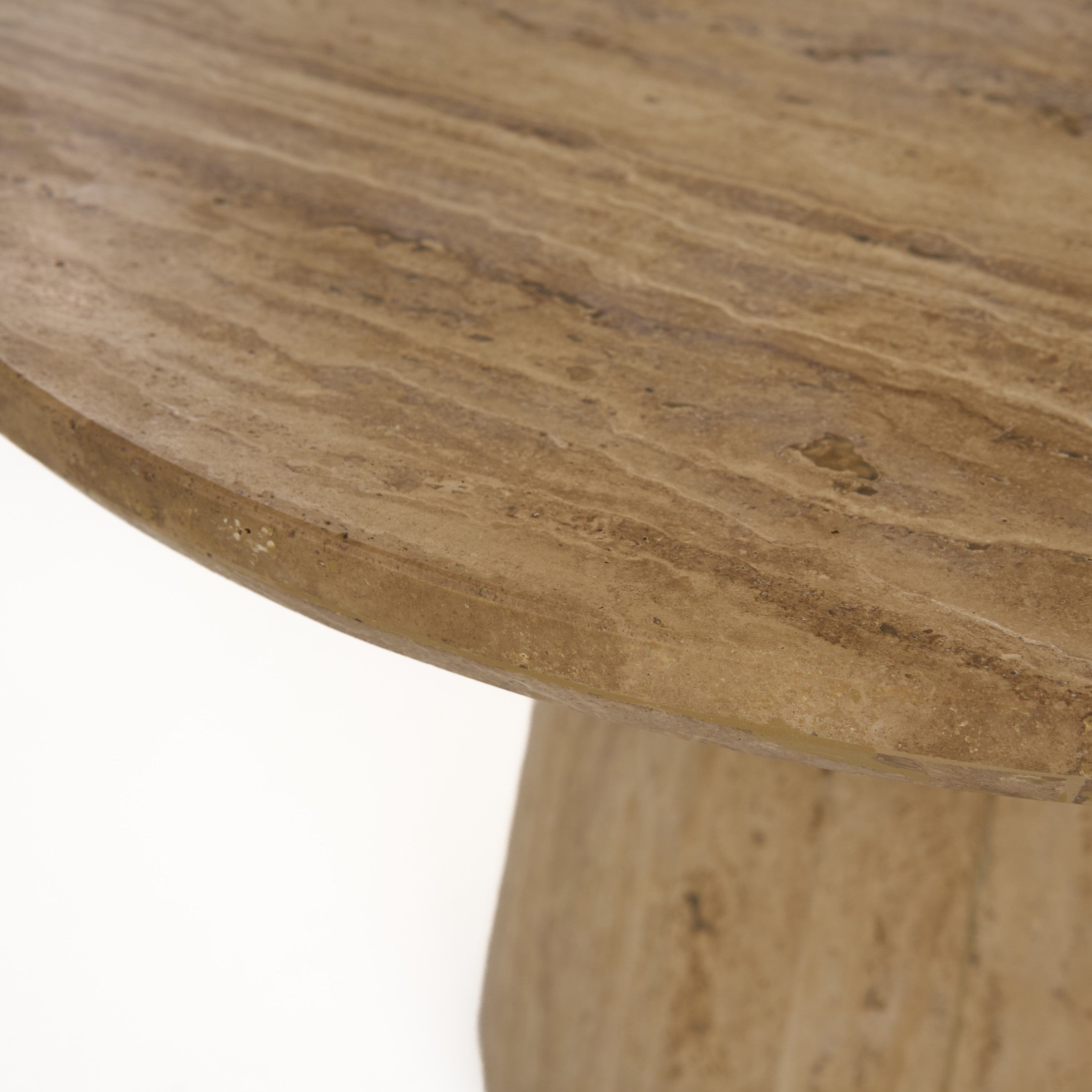 Velma - Modern Travertine Marble Coffee Table - image 2