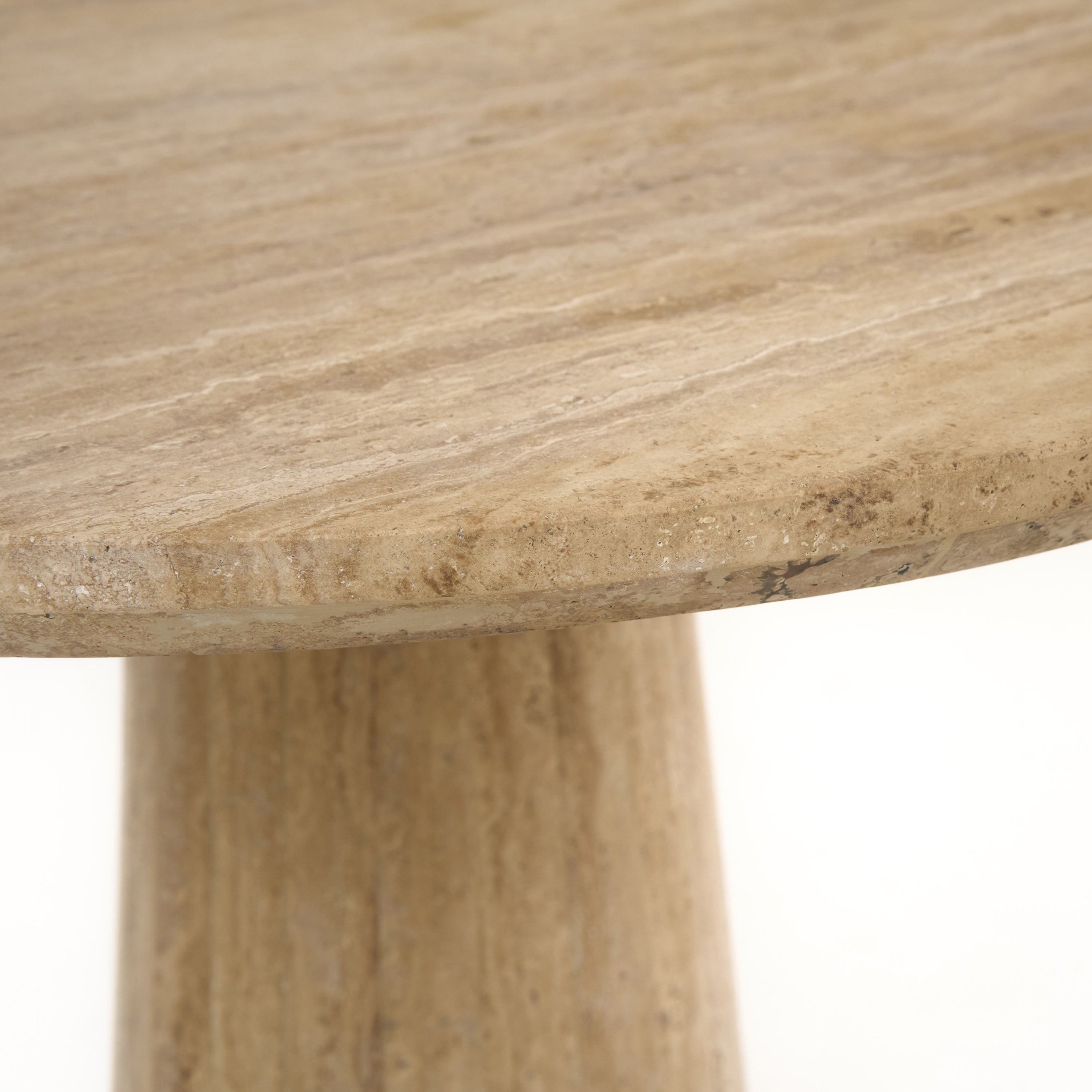 Velma - Modern Travertine Marble Round Dinette Table - image 5