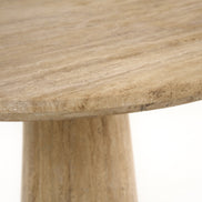 Velma - Modern Travertine Marble Round Dinette Table - image 2