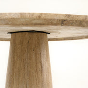 Velma - Modern Travertine Marble Round Dinette Table - image 3