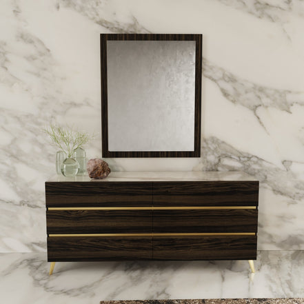 Velondra - Modern Eucalypto + Marble Dresser - image 2
