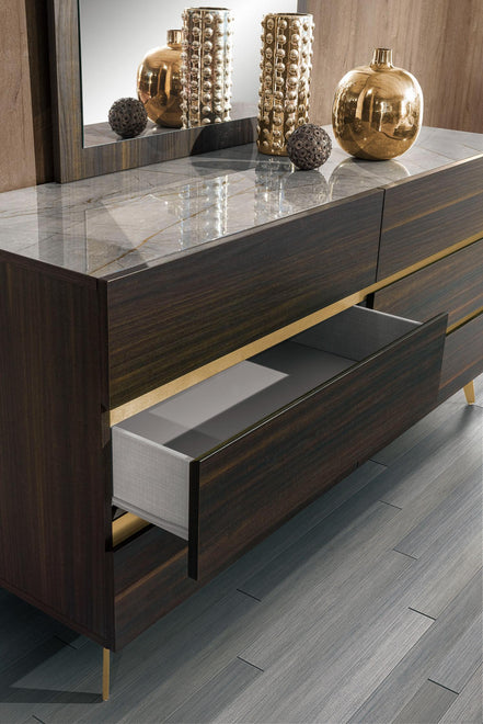 Velondra - Queen Modern Eucalypto + Marble Bedroom Set - image 2