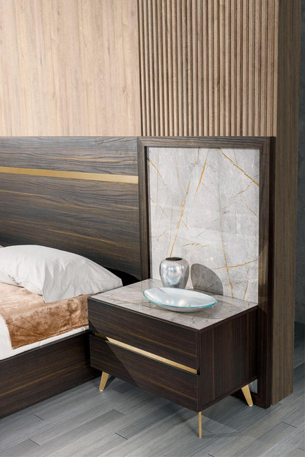 Velondra - Queen Modern Eucalypto + Marble Bedroom Set - image 3