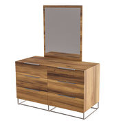 Lorenzo Italian Modern Light Oak Mirror