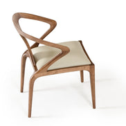 Campbell Mid-Century Modern Taupe Leatherette & Walnut Dining Chair