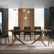 Utah - Modern Walnut Rectangular Dining Table