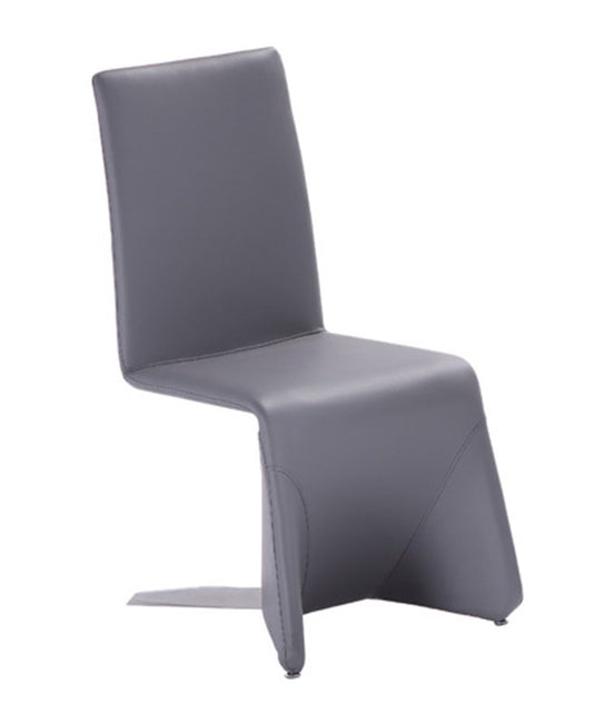 Nisse - Contemporary Grey Leatherette Dining Chair (Set of 2)