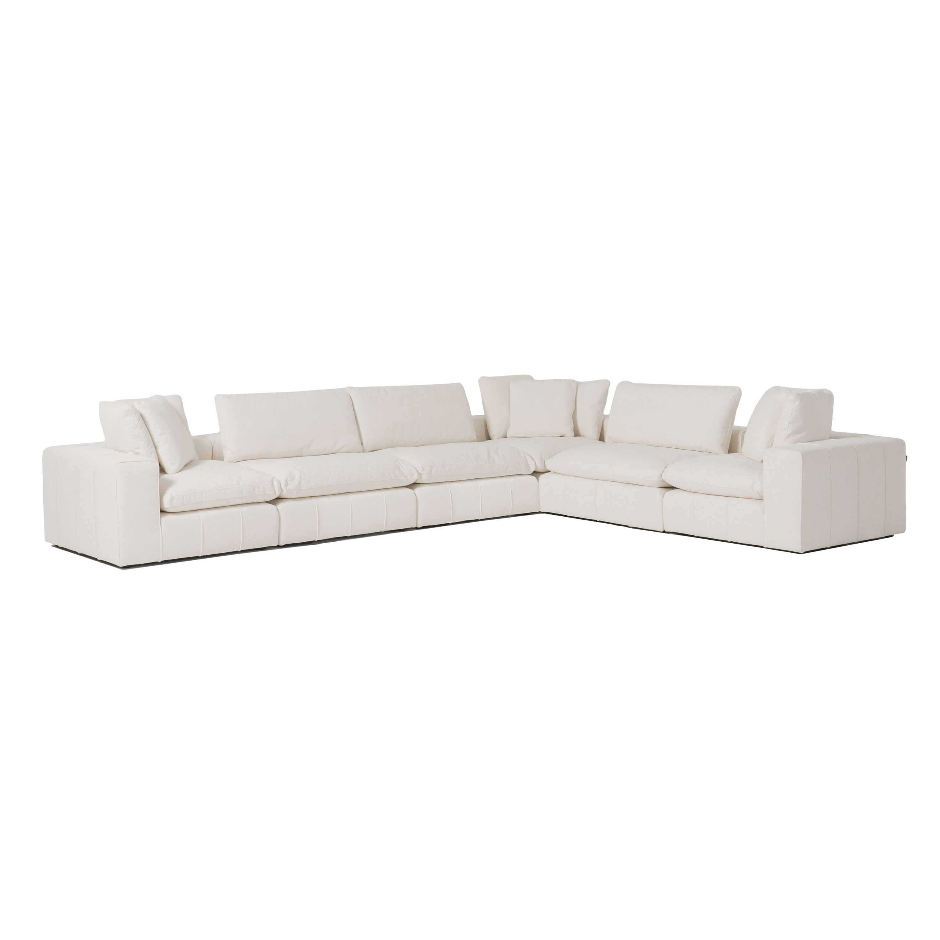 Vicki - Modern Off-White Fabric Modular Corner Seat - image 5