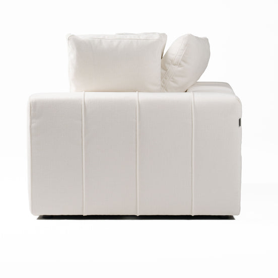 Vicki - Modern Off-White Fabric Modular Corner Seat - image 2