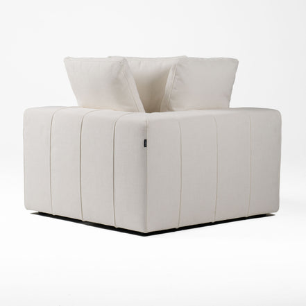 Vicki - Modern Off-White Fabric Modular Corner Seat - image 3