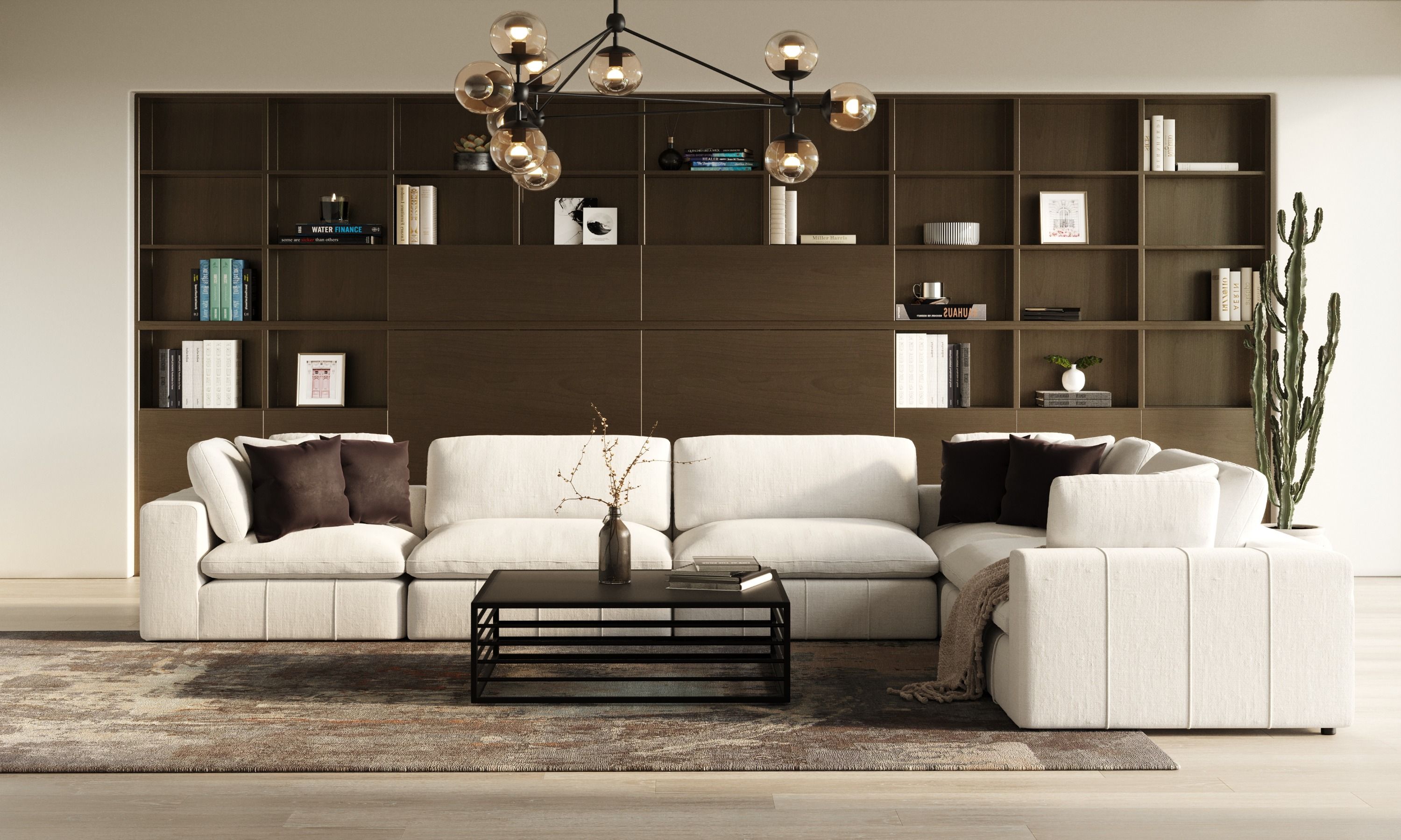 Vicki - Modern Off-White Fabric Modular Sectional-7-Piece Sectional - image 3