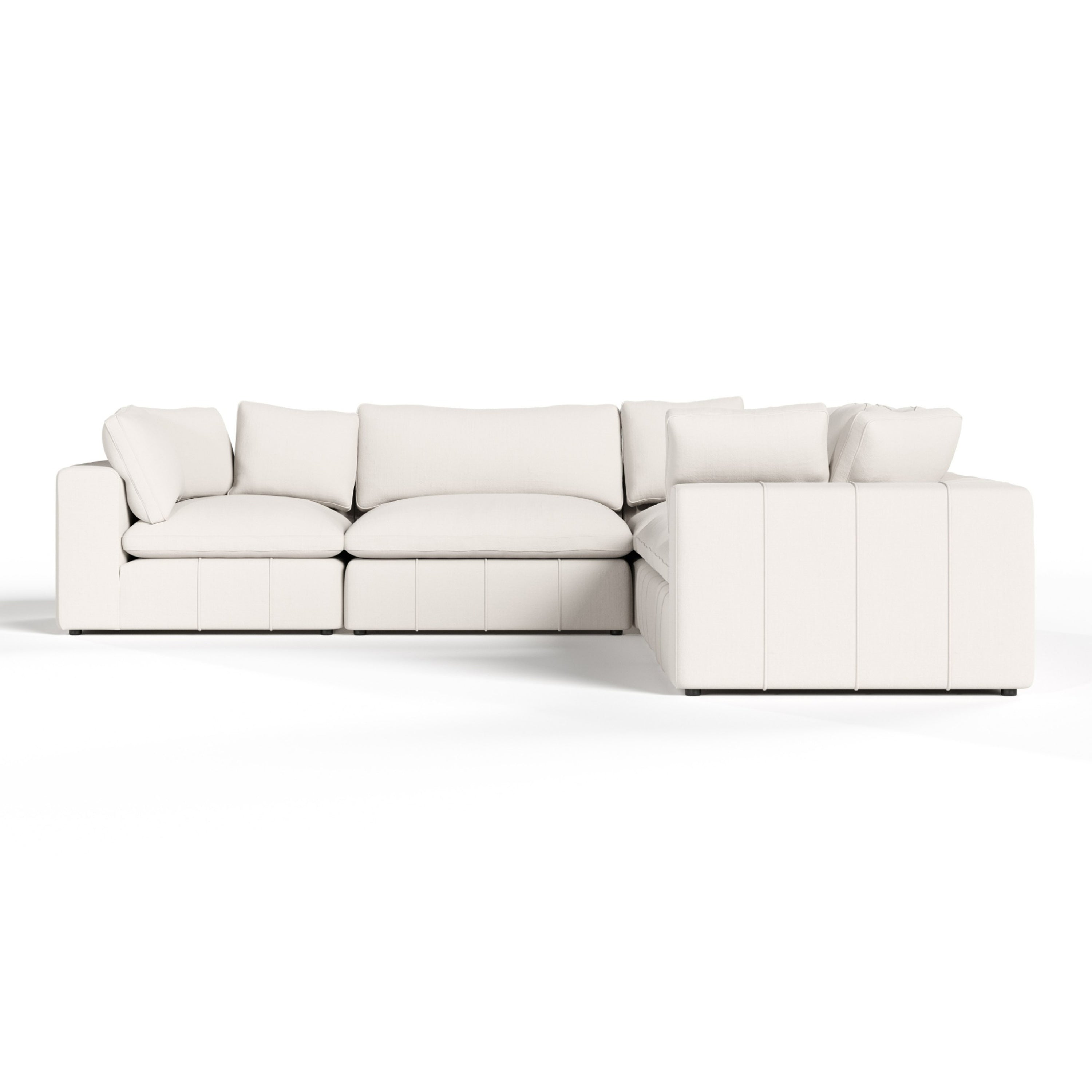 Vicki - Modern Off-White Fabric Modular Sectional-5-Piece Sectional - image 4