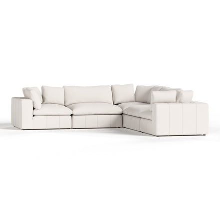 Vicki - Modern Off-White Fabric Modular Sectional-5-Piece Sectional - image 3