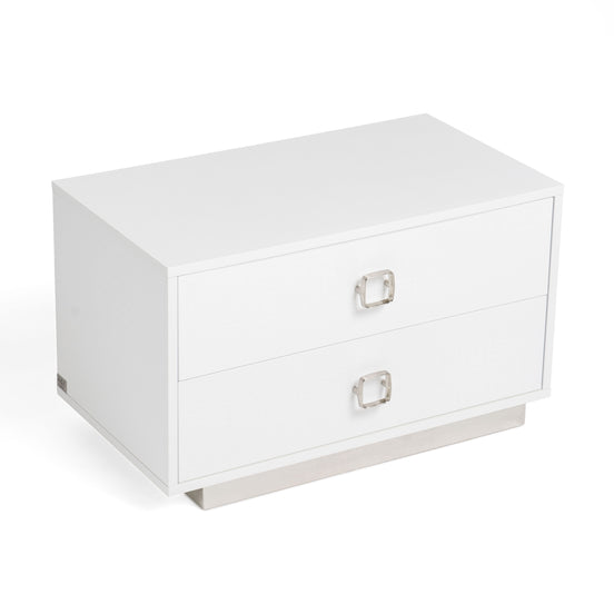 Victoria Modern White Crocodile Nightstand - image 2