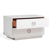 Victoria Modern White Crocodile Nightstand - image 3