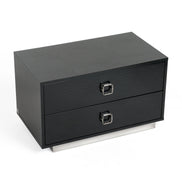 Victoria Modern Black Crocodile Nightstand - image 2