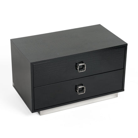 Victoria Modern Black Crocodile Nightstand - image 2