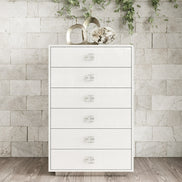 Victoria Modern White Crocodile Lacquer 6-Drawer Chest - image 2
